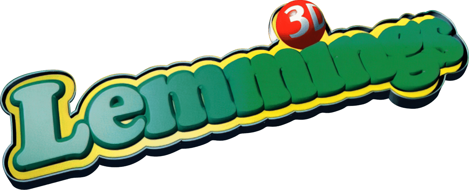 3D Lemmings logo for Playstation